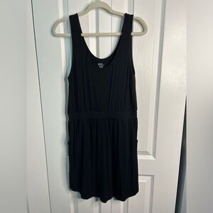 Market & Spruce Women’s Black Tank Dress Sleeveless W/ Front Pockets Size Medium